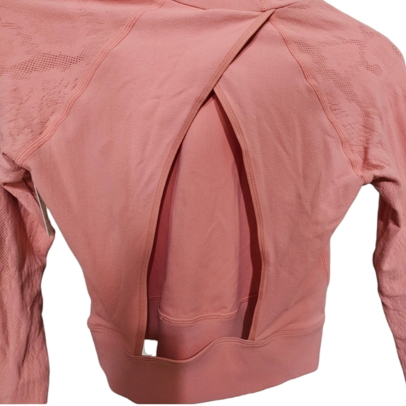 Free People Movement Lucky Layer Cutout Back Crop Hoodie in Crush Blush - Picture 6 of 13